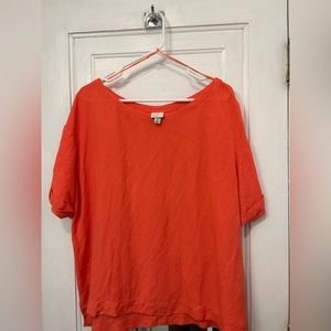 Orange linen/rayon shirt size xl, summer classic